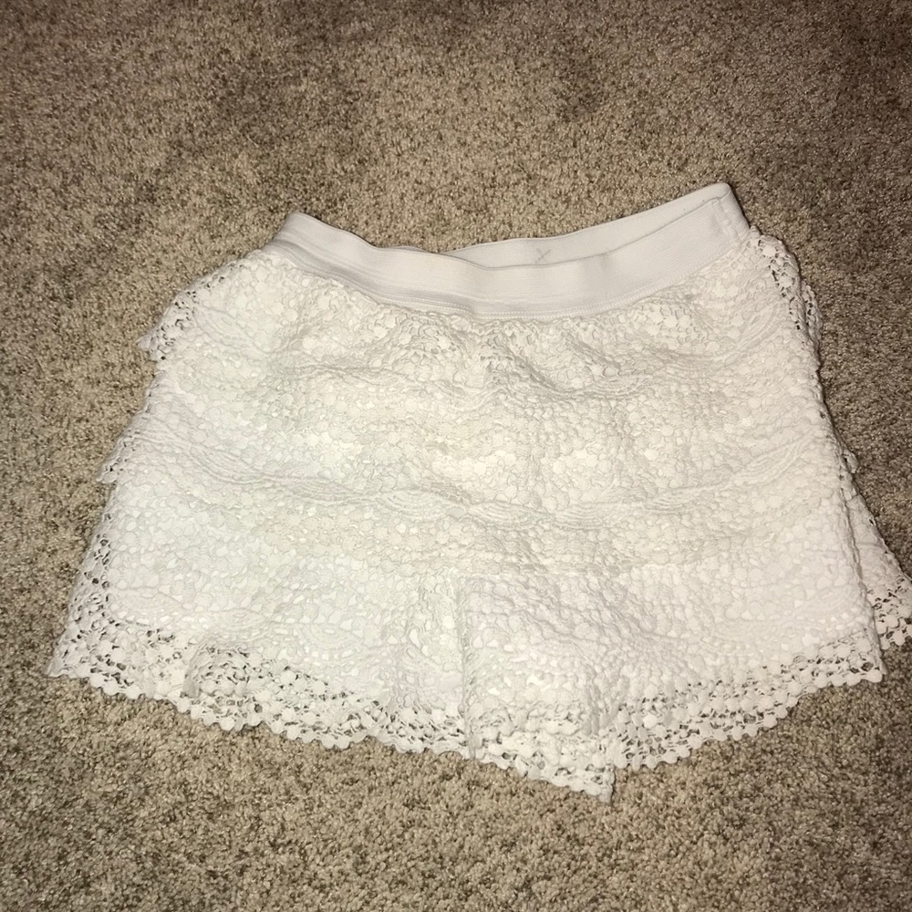 White Lace Shorts